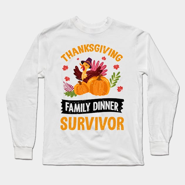 Thanksgiving Turkey,Funny Men Women Thanksgiving,Dabbing Turkey,Autumn Fall Long Sleeve T-Shirt by KRMOSH